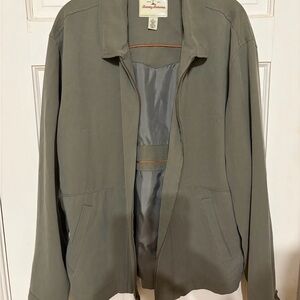 Tommy Bahama Men's Khaki Lightweight SILK Jacket gentle worn